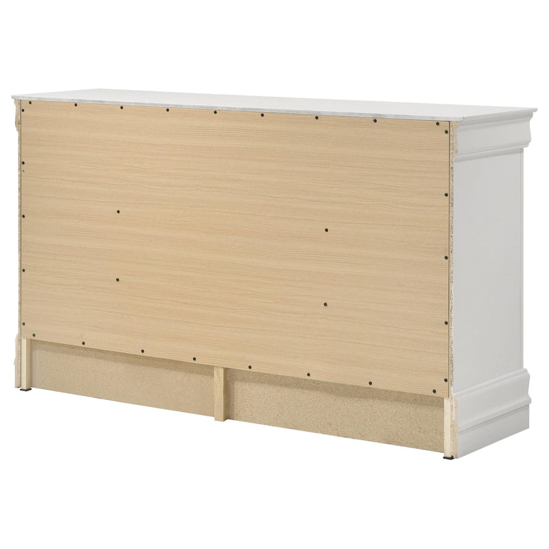  Coaster Furniture Louis Philippe 202443 6-Drawer Dresser - White IMAGE 8