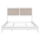  Coaster Furniture Bexhill 223471KW 56-inch Upholstered California King Panel Bed - White IMAGE 3