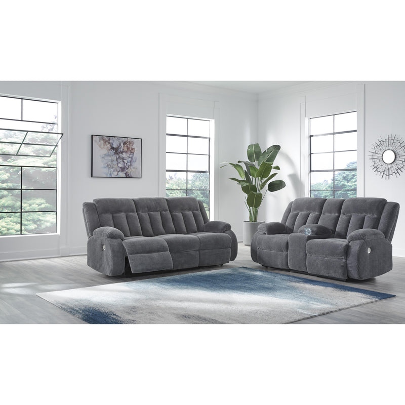 Signature Design by Ashley Observation PC2140596 Double Reclining Power Loveseat with Console IMAGE 7