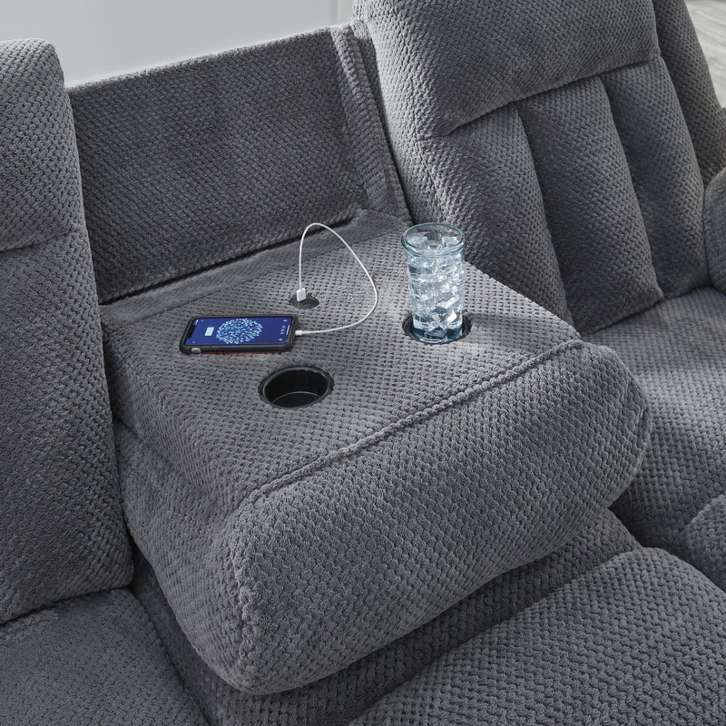 Signature Design by Ashley Observation PC2140599 Reclining Power Sofa with Drop Down Table IMAGE 8