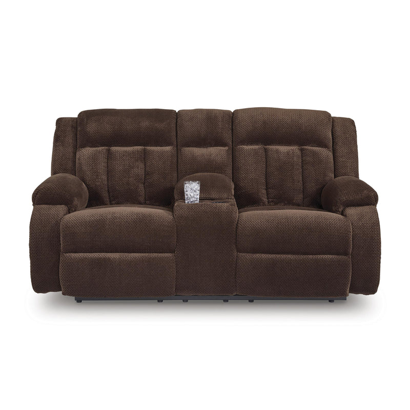 Signature Design by Ashley Free Wake PC2140696 Double Reclining Power Loveseat with Console IMAGE 2