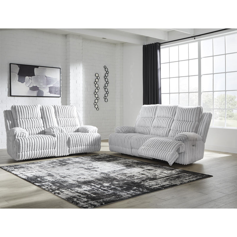 Signature Design by Ashley Rhines Falls PC4280499 Reclining Power Sofa with Drop Down Table IMAGE 10