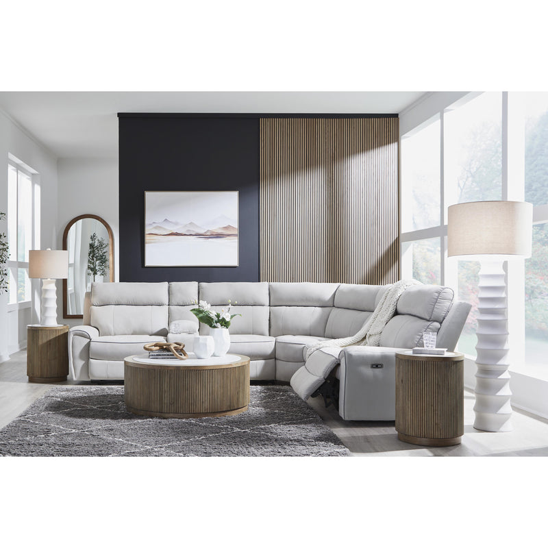 Signature Design by Ashley Social Pointe PC98802S36 6 pc Reclining Sectional with Storage Console IMAGE 3