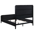  Coaster Furniture Brookmead 224710Q 60-inch Upholstered Queen Bed - Black IMAGE 3
