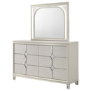 Coaster Furniture Olivia 224953M 6-Drawer Dresser and LED Mirror - Pearl White IMAGE 3