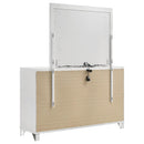  Coaster Furniture Marmore 224963M 9-Drawer Dresser and LED Mirror - White IMAGE 5