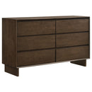  Coaster Furniture Glenwood 225013 6-Drawer Dresser Cabinet - Warm Brown IMAGE 1