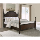  Coaster Furniture Andover 223631Q 63-inch Four Poster Queen Bed - Dark Oak IMAGE 4