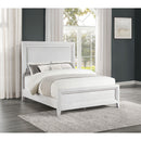 Coaster Furniture Marielle 224841Q Queen Upholstered Panel Bed - Distressed White IMAGE 4