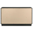  Coaster Furniture Cavelle 223663 6-Drawer Dresser Cabinet - Black IMAGE 6