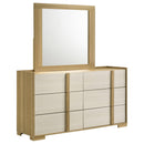  Coaster Furniture Hyland 215653M 6-Drawer Dresser with Mirror - Natural IMAGE 1