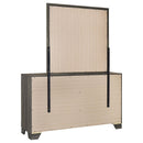  Coaster Furniture Wright 223343M 6-Drawer Dresser and Mirror - Brown Oak IMAGE 5