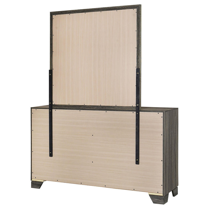  Coaster Furniture Wright 223343M 6-Drawer Dresser and Mirror - Brown Oak IMAGE 7