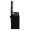  Coaster Furniture Acena 931144 7-Drawer Vanity Set with Lighting - Black High Gloss IMAGE 7