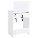 Coaster Furniture Danbury 930208 3-Drawer Makeup Vanity & Stool - Set White High Gloss IMAGE 9