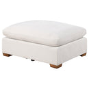  Coaster Furniture Lakeview 551463 Rectangular Upholstered Ottoman - Ivory IMAGE 1