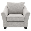  Coaster Furniture Tomkins 509673 Boucle Upholstered Chair - Light Grey IMAGE 2