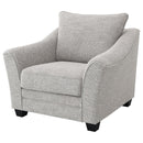  Coaster Furniture Tomkins 509673 Boucle Upholstered Chair - Light Grey IMAGE 3