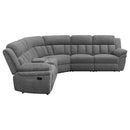 Coaster Furniture Bahrain 609540 6-piece Modular Reclining Sectional Sofa - Charcoal IMAGE 5