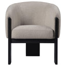  Coaster Furniture Valdez 903165 Boucle Upholstered Barrel Back Accent Chair - Beige IMAGE 2