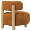  Coaster Furniture Zonie 903167 Boucle Upholstered Barrel Back Accent Chair - Orange IMAGE 7