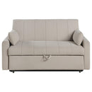  Coaster Furniture Portland 350142 Boucle Upholstered Sleeper Sofa Bed - Latte IMAGE 4