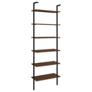  Coaster Furniture Owens 980072 96-inch 6-shelf Wall Bookshelf - Walnut IMAGE 5