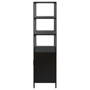 Coaster Furniture Amherst 961651 3-shelf Radio Weave Cane Metal Accent Cabinet - Black IMAGE 5