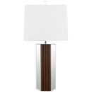  Coaster Furniture Elena 920177 30-inch Square Tapered Mirrored Table Lamp - Brown IMAGE 3