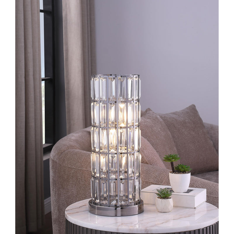  Coaster Furniture Wanda 920234 20-inch Crystal Shade Bedside Table Lamp - Black IMAGE 2