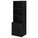  Coaster Furniture Westpark 802703 3-shelf Bookcase USB and Lockable Drawer - Black IMAGE 5
