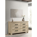  Coaster Furniture Oakglen 225103 6-drawer Dresser - Weathered Oak IMAGE 2