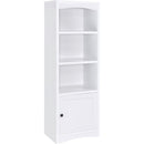  Coaster Furniture Laughlin 724114 3-shelf Engineered Wood Media Tower - White IMAGE 1