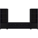  Coaster Furniture Jupiter 736303-SET 3-piece Entertainment Center 79-inch TV Stand - Black IMAGE 2
