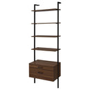  Coaster Furniture Owens 980074-S3 3-piece 96-inch Wall Mounted Bookshelf Set - Walnut IMAGE 6