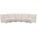  Coaster Furniture Charlotte 551300-S5 5-piece Upholstered Modular Sectional Sofa - Ivory IMAGE 3