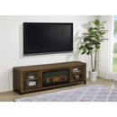  Coaster Furniture Havering 722873 71-inch TV Stand Fireplace Media Console - Dark Pine IMAGE 2
