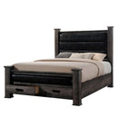  Elements International Nathan NH150QB Queen Storage Poster Bed IMAGE 1