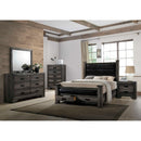  Elements International Nathan NH150QB Queen Storage Poster Bed IMAGE 2