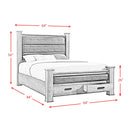  Elements International Nathan NH150QB Queen Storage Poster Bed IMAGE 5