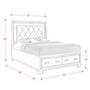 Elements International Titanium TT100QB Queen Tufted Upholstered Storage Bed IMAGE 12