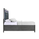  Elements International Titanium TT100QB Queen Tufted Upholstered Storage Bed IMAGE 3