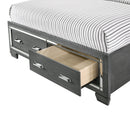  Elements International Titanium TT100QB Queen Tufted Upholstered Storage Bed IMAGE 7