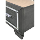  Elements International Titanium TT100QB Queen Tufted Upholstered Storage Bed IMAGE 8
