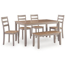  Signature Design by Ashley Harperfeld PCD403-325 Dining Room Table Set IMAGE 2