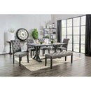  Furniture of America Alfred CM3735T-IV-6PC-BN 6 Pc Dining Table Set with Bench IMAGE 6