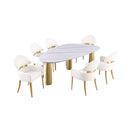  Furniture of America Northam FM37005WH-T-7PC 7 Pc Dining Table Set IMAGE 1