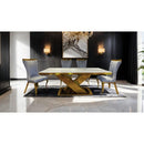  Furniture of America Palazzo FM33002GD-T-7PC-11SV 7 Pc Dining Table Set IMAGE 4