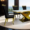  Furniture of America Palazzo FM33002GD-T-7PC-11WH 7 Pc Dining Table Set IMAGE 5
