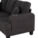  Furniture of America Cinderford SL6936DG-SF-PK Sofa IMAGE 3